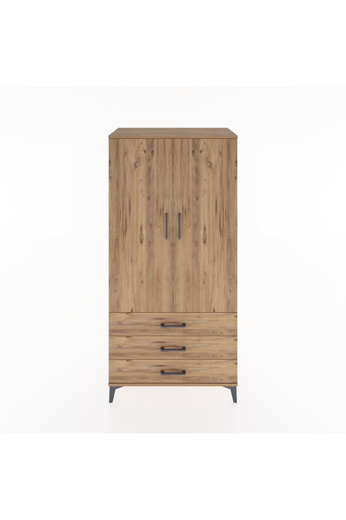 Hyperion Dolap Tek Raflı 3 Çekmeceli Tek Askılı 88x44x182 - S57M028V9B