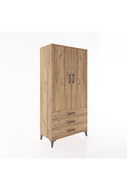 Hyperion Dolap Tek Raflı 3 Çekmeceli Tek Askılı 88x44x182 - S57M028V9B
