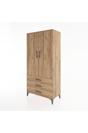 Hyperion Dolap Tek Raflı 3 Çekmeceli Tek Askılı 88x44x182 - S57M028V9B