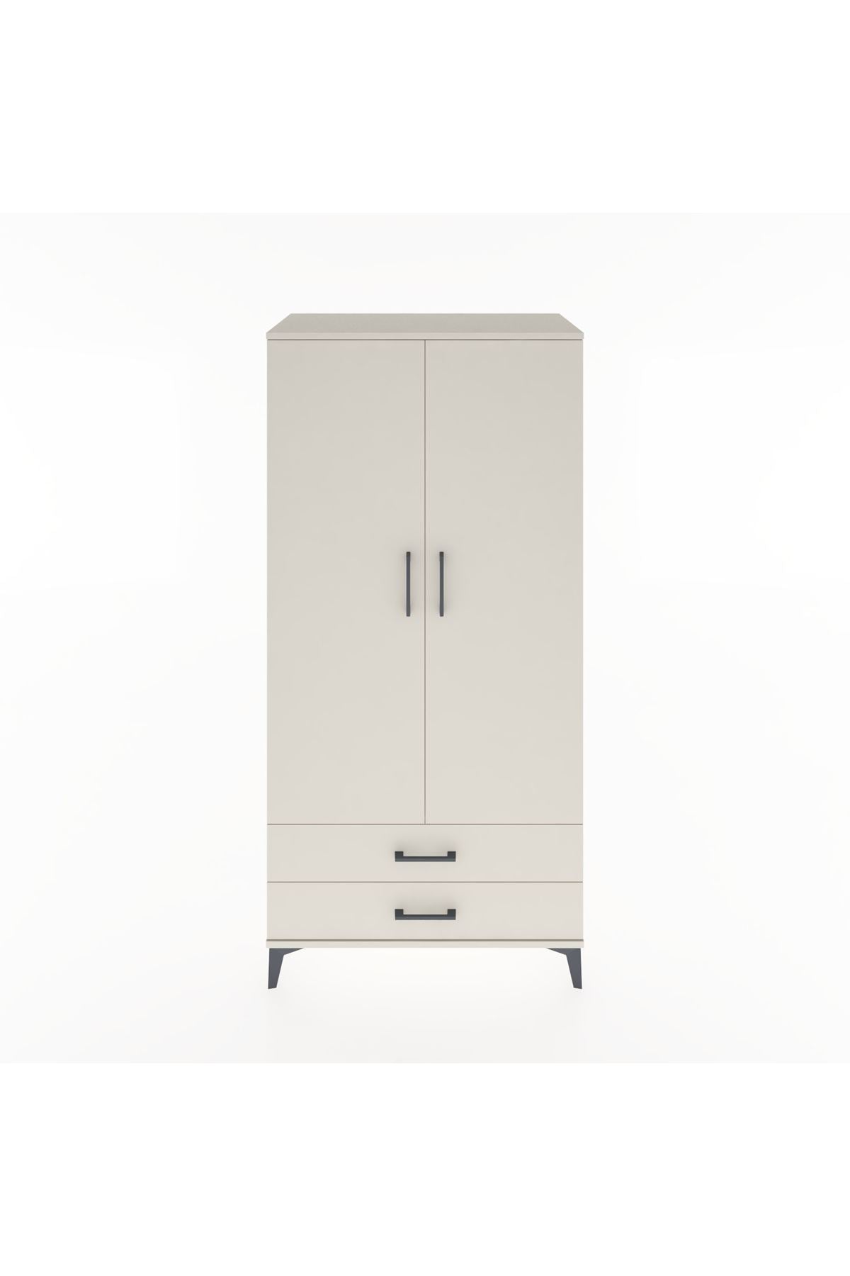 Hyperion Dolap Tek Raflı 2 Çekmeceli Tek Askılı 88x44x182 - S57M029V1B
