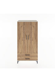 Hyperion Dolap Tek Raflı 2 Çekmeceli Tek Askılı 88x44x182 - S57M029V3B