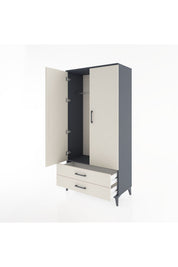 Hyperion Dolap Tek Raflı 2 Çekmeceli Tek Askılı 88x44x182 - S57M029V4B