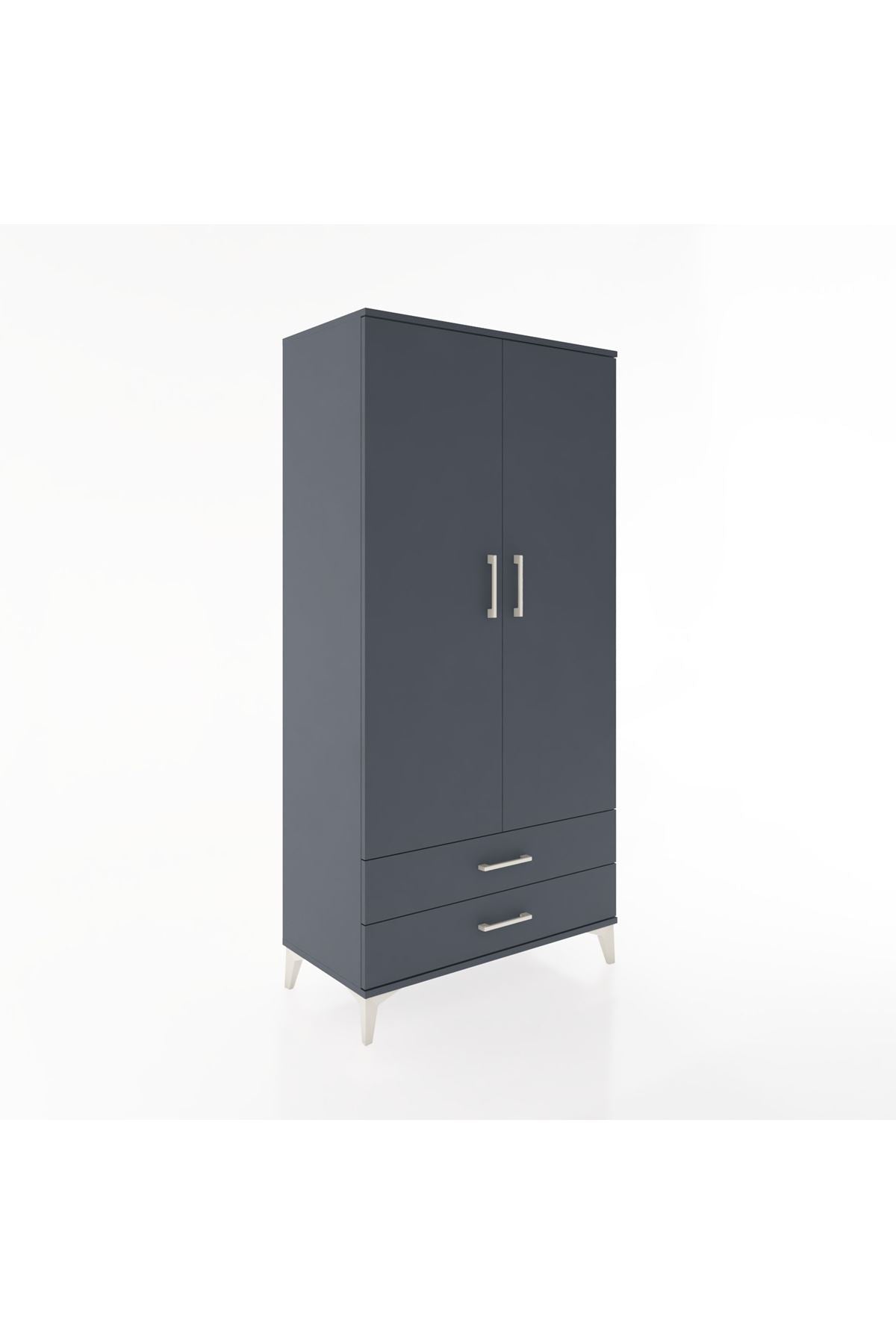 Hyperion Dolap Tek Raflı 2 Çekmeceli Tek Askılı 88x44x182 - S57M029V5B