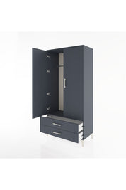 Hyperion Dolap Tek Raflı 2 Çekmeceli Tek Askılı 88x44x182 - S57M029V5B