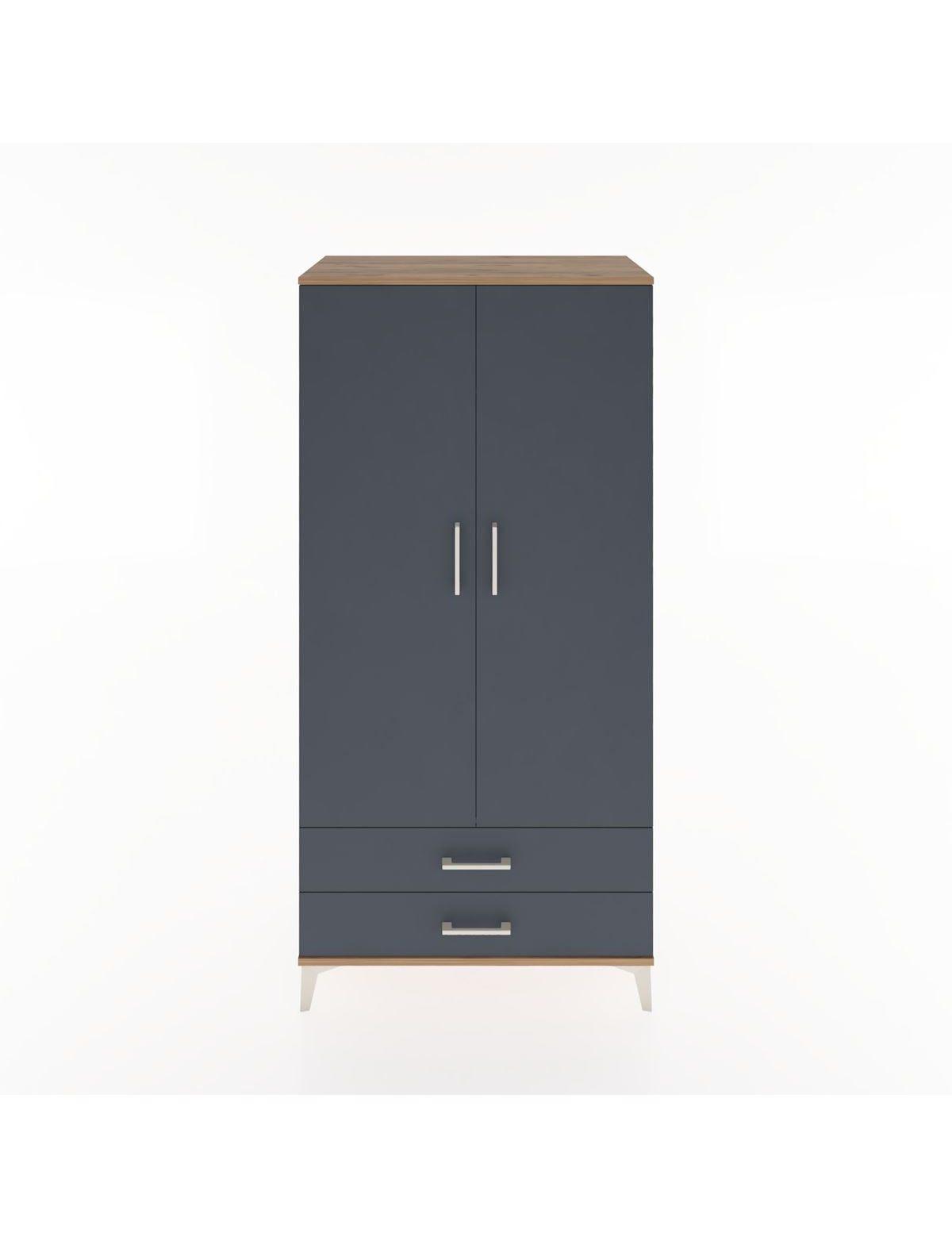 Hyperion Dolap Tek Raflı 2 Çekmeceli Tek Askılı 88x44x182 - S57M029V8B