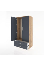 Hyperion Dolap Tek Raflı 2 Çekmeceli Tek Askılı 88x44x182 - S57M029V8B