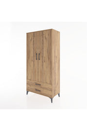 Hyperion Dolap Tek Raflı 2 Çekmeceli Tek Askılı 88x44x182 - S57M029V9B