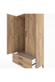 Hyperion Dolap Tek Raflı 2 Çekmeceli Tek Askılı 88x44x182 - S57M029V9B