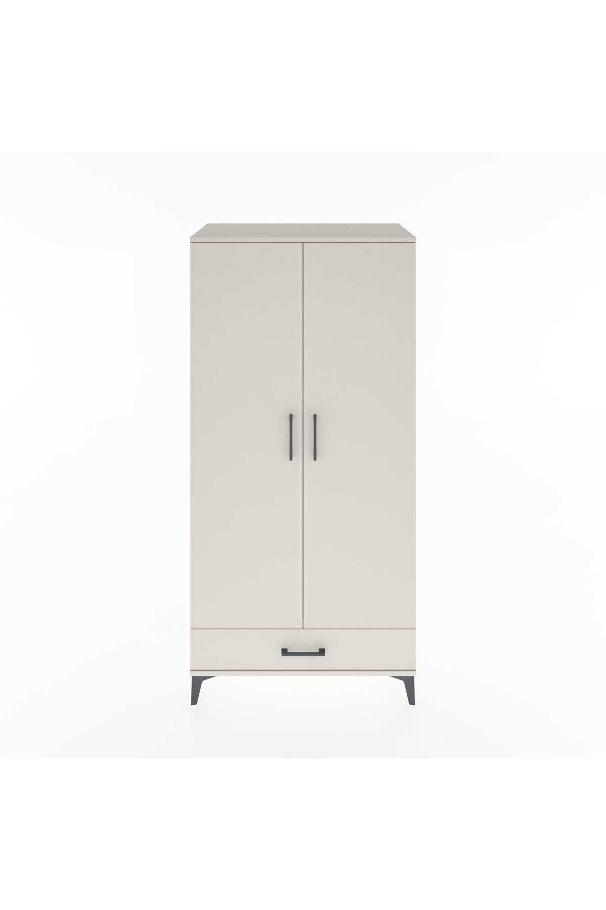 Hyperion Dolap 2 Raflı Tek Çekmeceli Tek Askılı 88x44x182 - S57M030V1B
