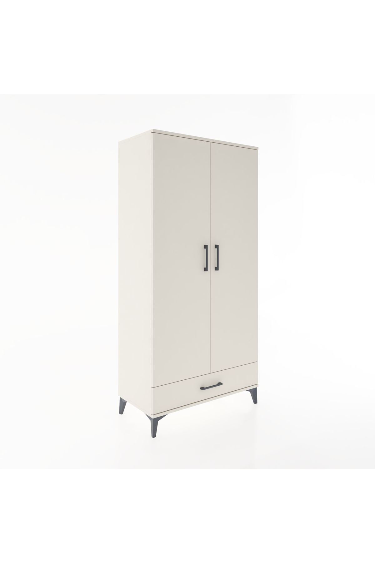Hyperion Dolap 2 Raflı Tek Çekmeceli Tek Askılı 88x44x182 - S57M030V1B