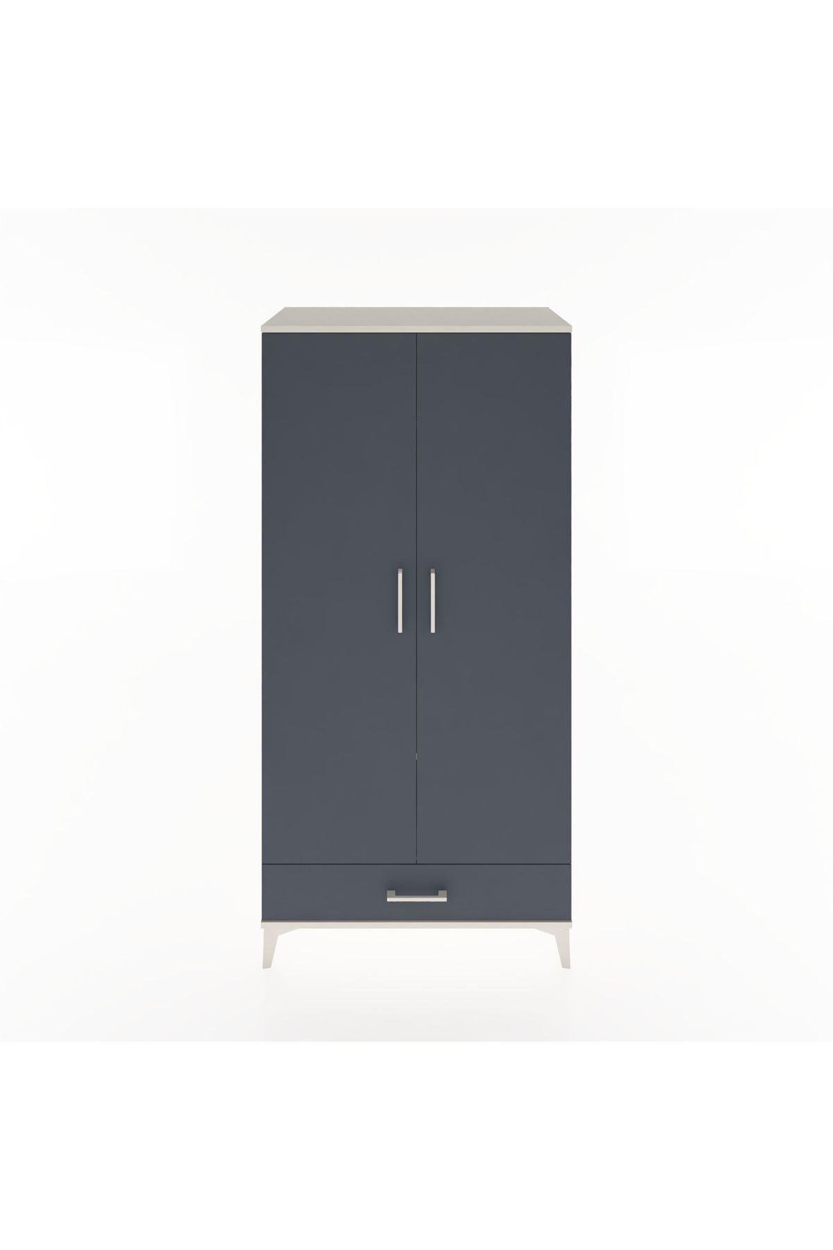 Hyperion Dolap 2 Raflı Tek Çekmeceli Tek Askılı 88x44x182 - S57M030V2B