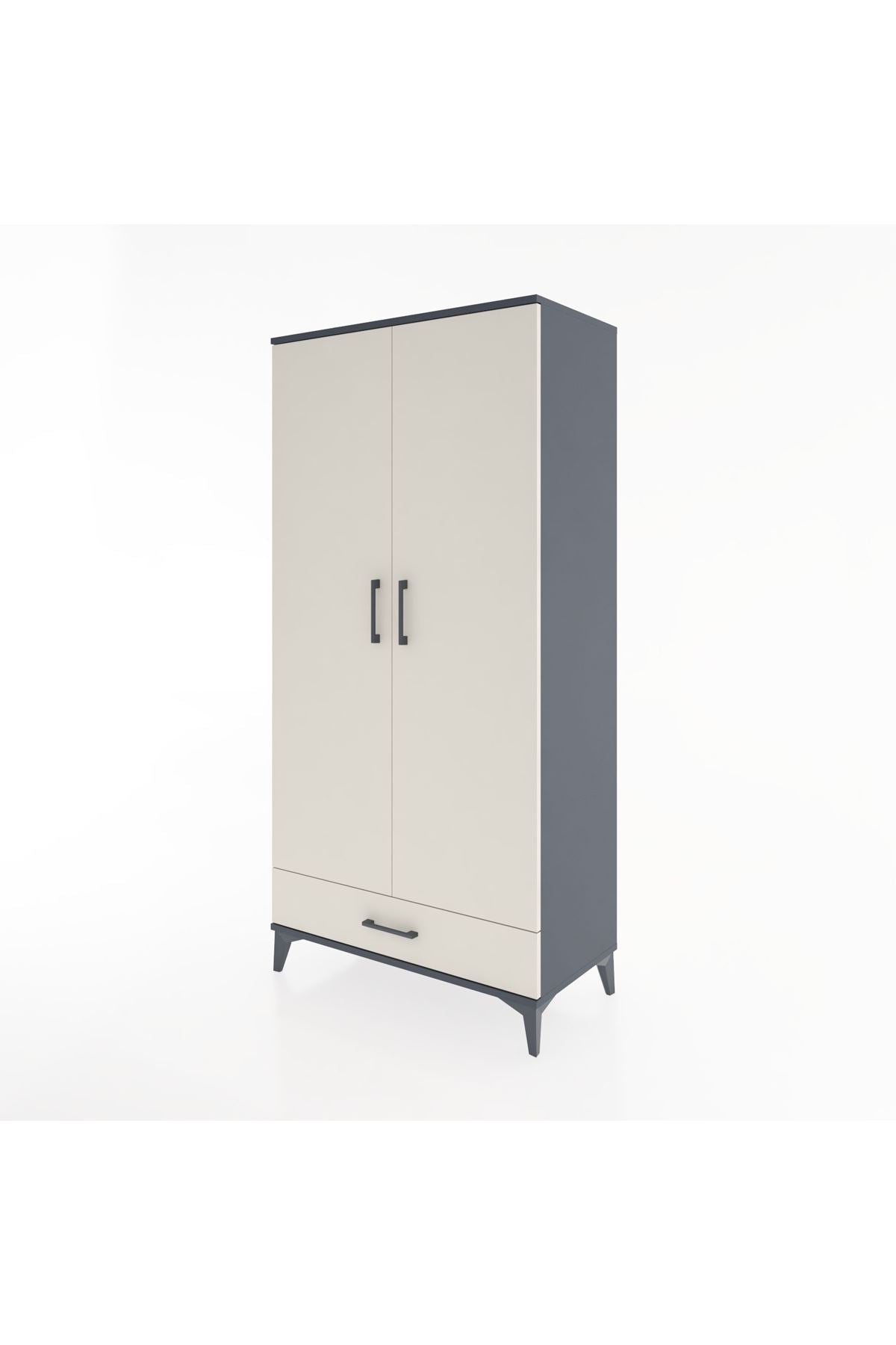 Hyperion Dolap 2 Raflı Tek Çekmeceli Tek Askılı 88x44x182 - S57M030V4B