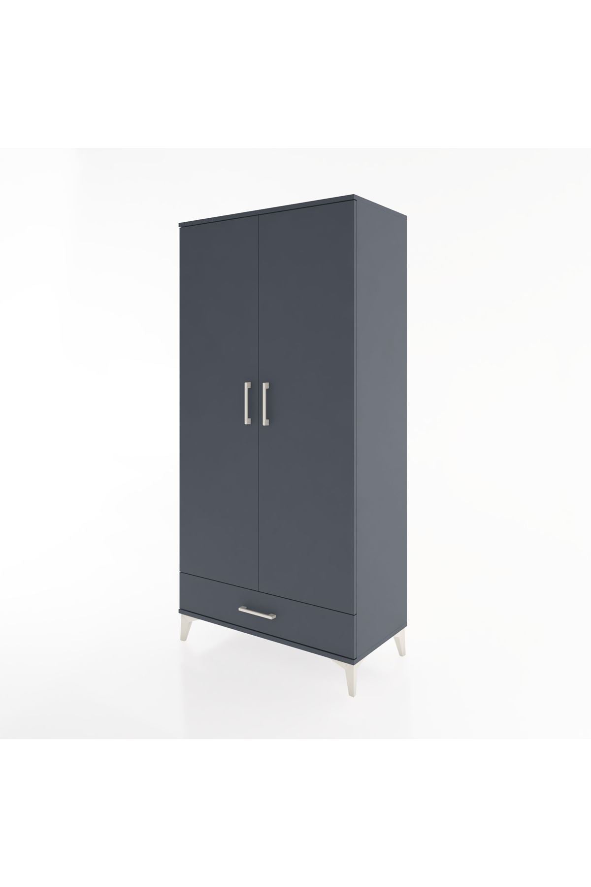 Hyperion Dolap 2 Raflı Tek Çekmeceli Tek Askılı 88x44x182 - S57M030V5B