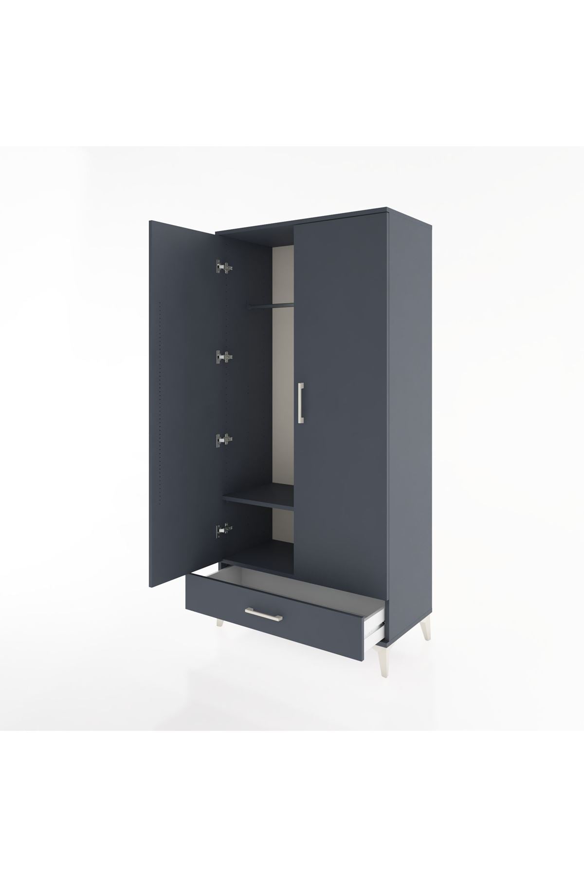 Hyperion Dolap 2 Raflı Tek Çekmeceli Tek Askılı 88x44x182 - S57M030V5B