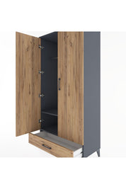 Hyperion Dolap 2 Raflı Tek Çekmeceli Tek Askılı 88x44x182 - S57M030V6B
