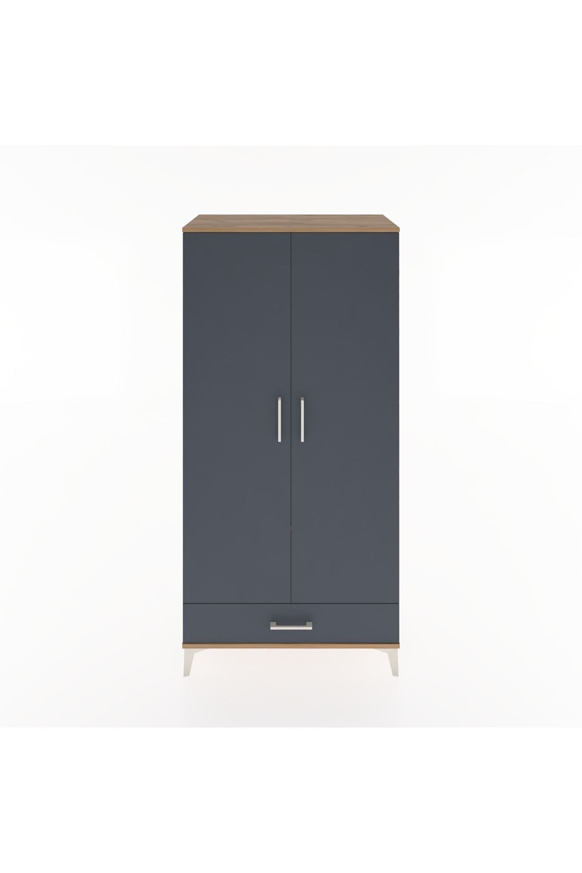 Hyperion Dolap 2 Raflı Tek Çekmeceli Tek Askılı 88x44x182 - S57M030V8B