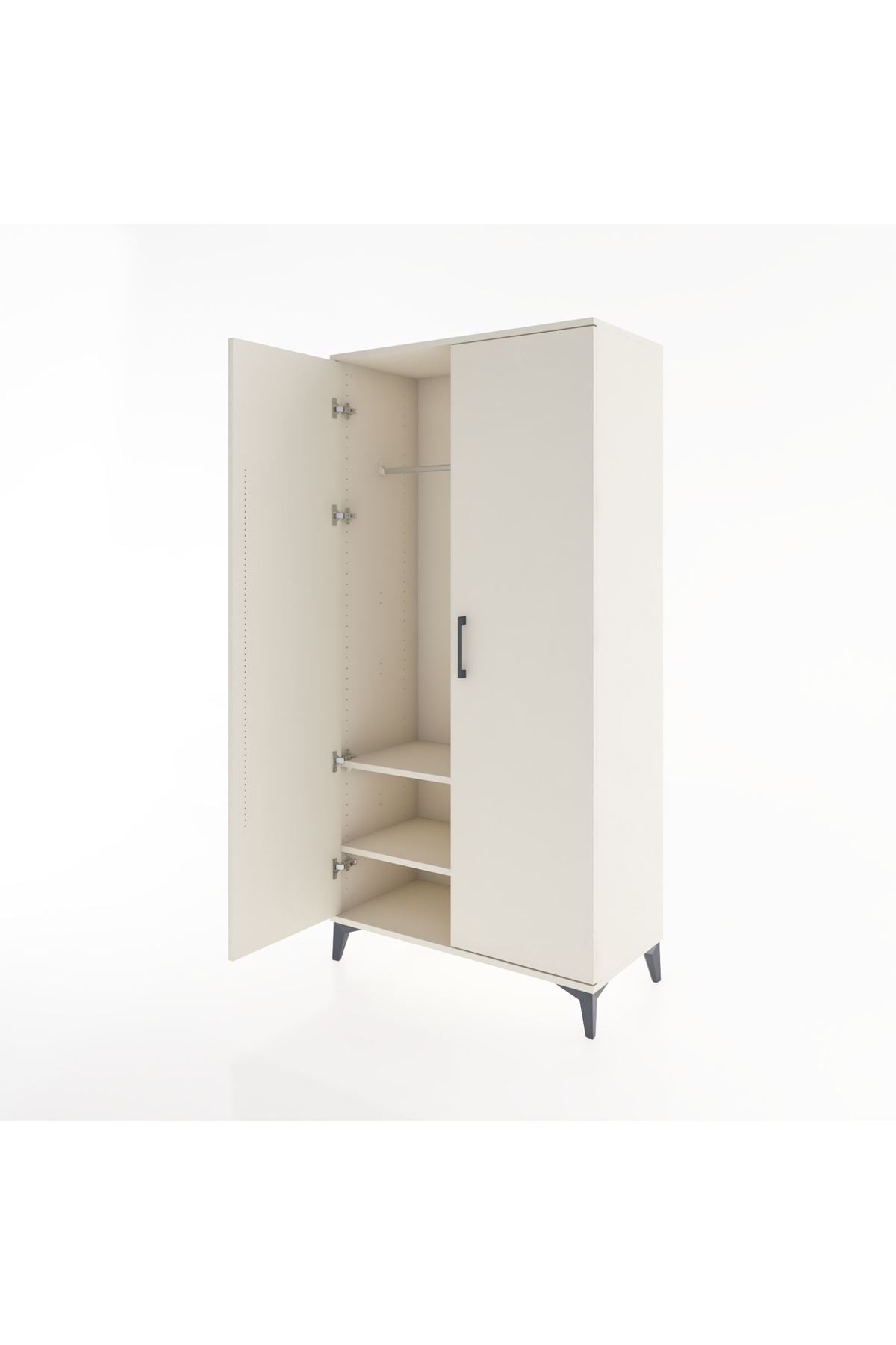 Hyperion Dolap 2 Raflı 2 Kapaklı Tek Askılı 88x44x182 - S57M031V1B