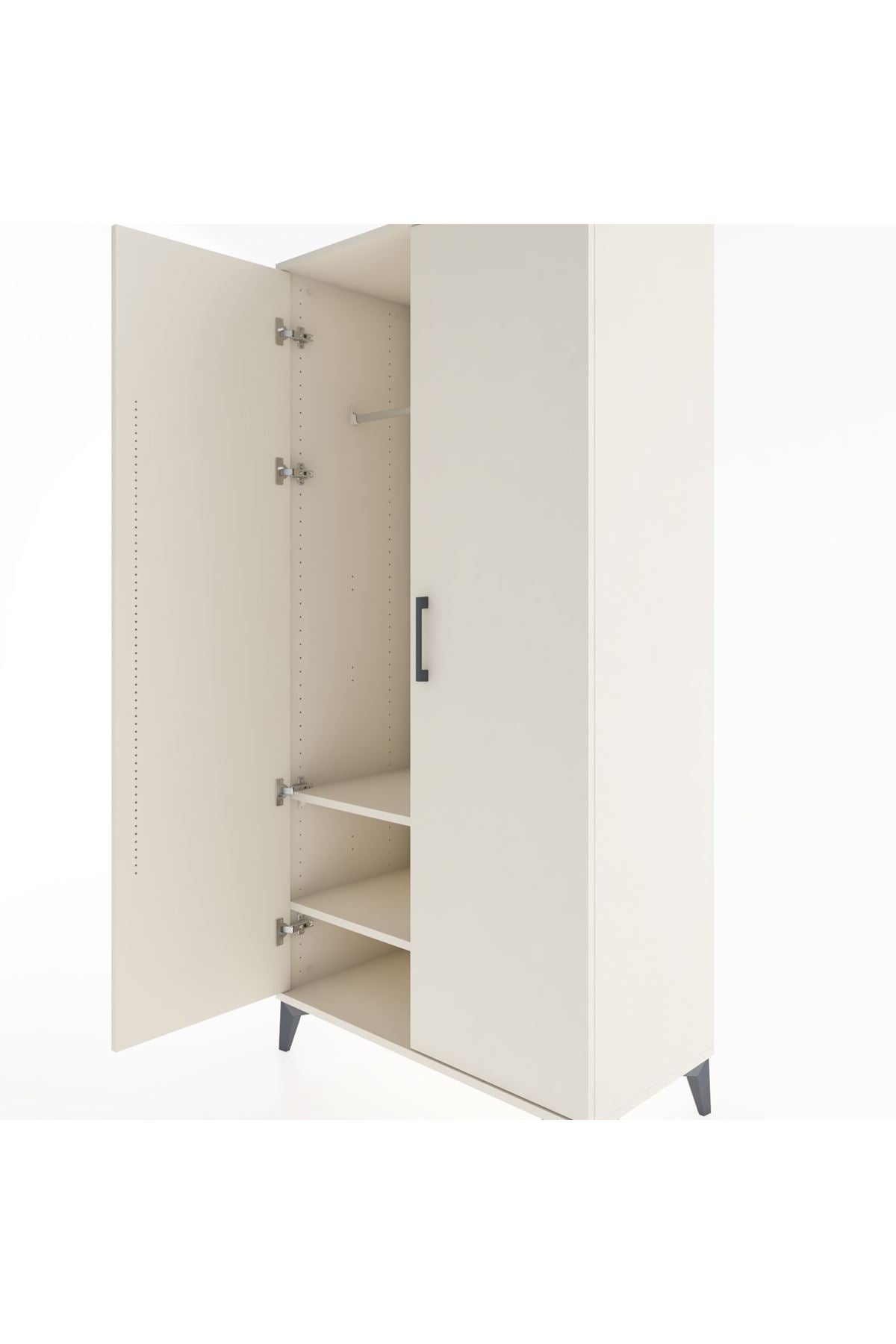 Hyperion Dolap 2 Raflı 2 Kapaklı Tek Askılı 88x44x182 - S57M031V1B
