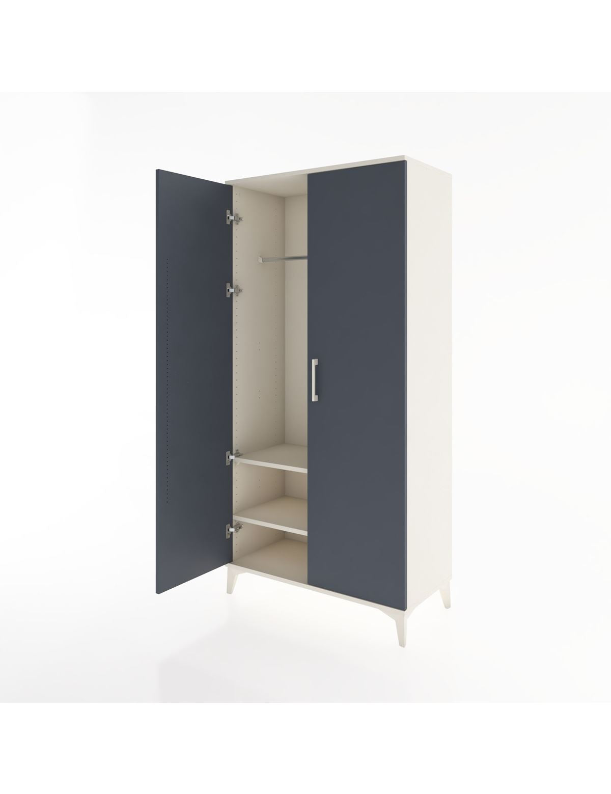 Hyperion Dolap 2 Raflı 2 Kapaklı Tek Askılı 88x44x182 - S57M031V2B