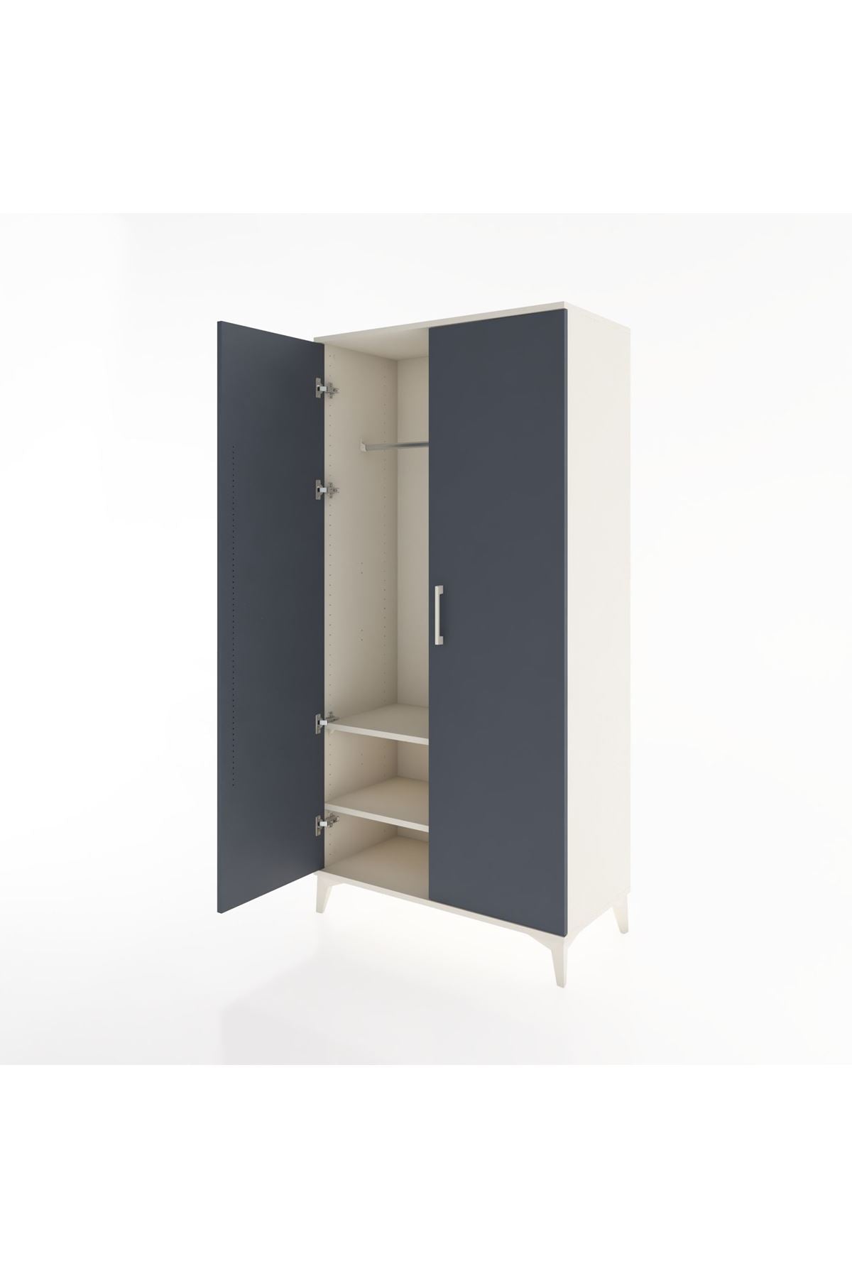 Hyperion Dolap 2 Raflı 2 Kapaklı Tek Askılı 88x44x182 - S57M031V2B