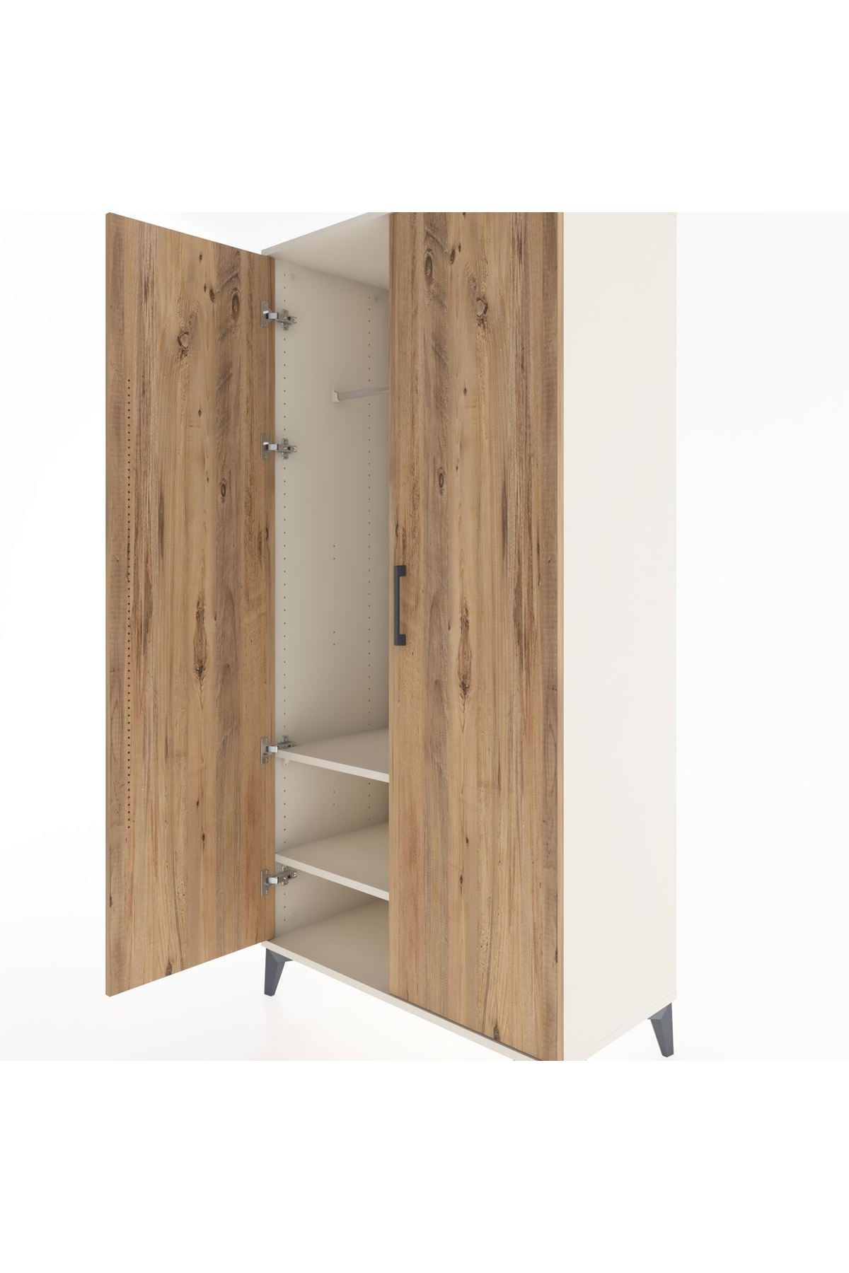 Hyperion Dolap 2 Raflı 2 Kapaklı Tek Askılı 88x44x182 - S57M031V3B