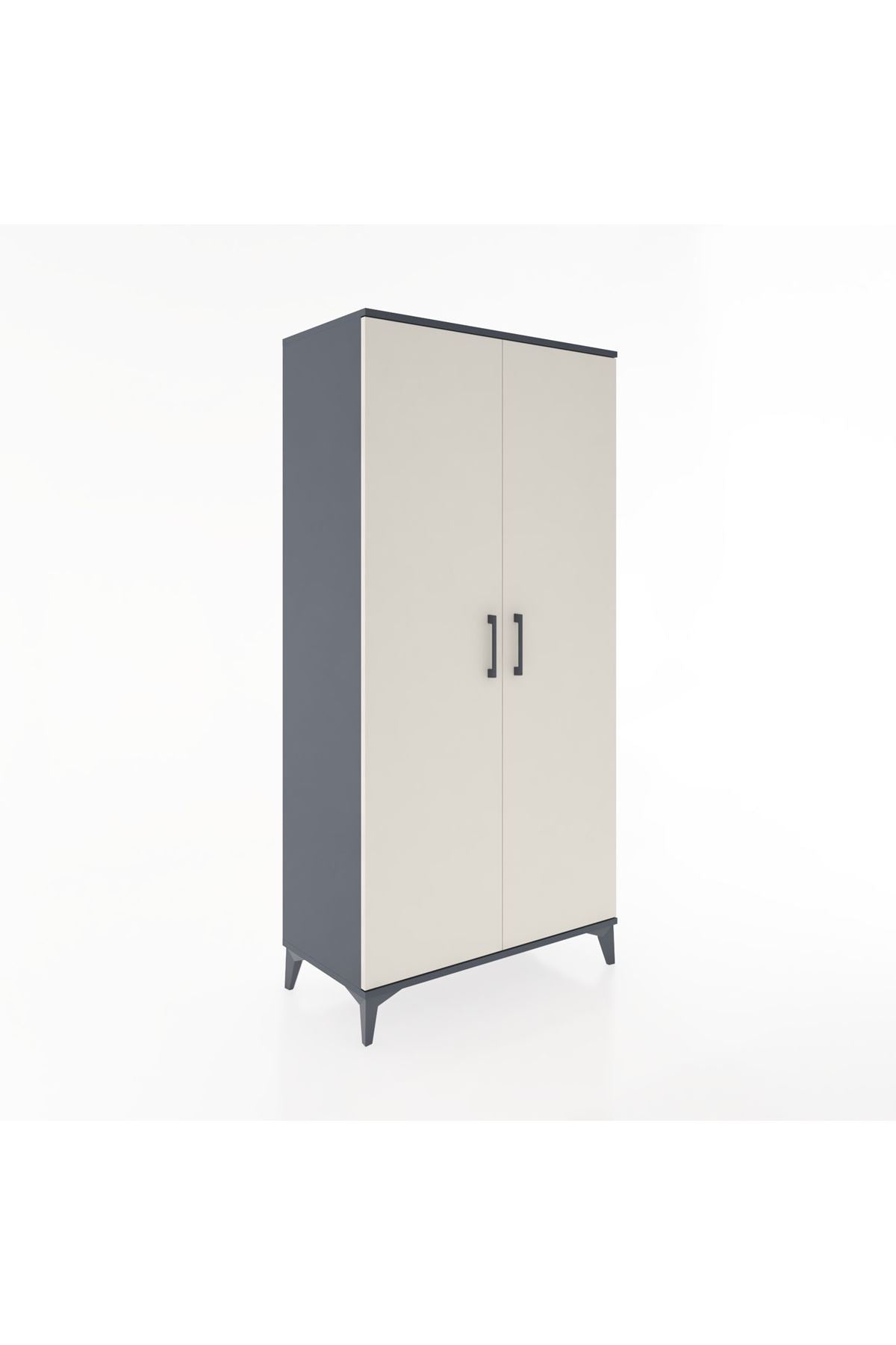 Hyperion Dolap 2 Raflı 2 Kapaklı Tek Askılı 88x44x182 - S57M031V4B