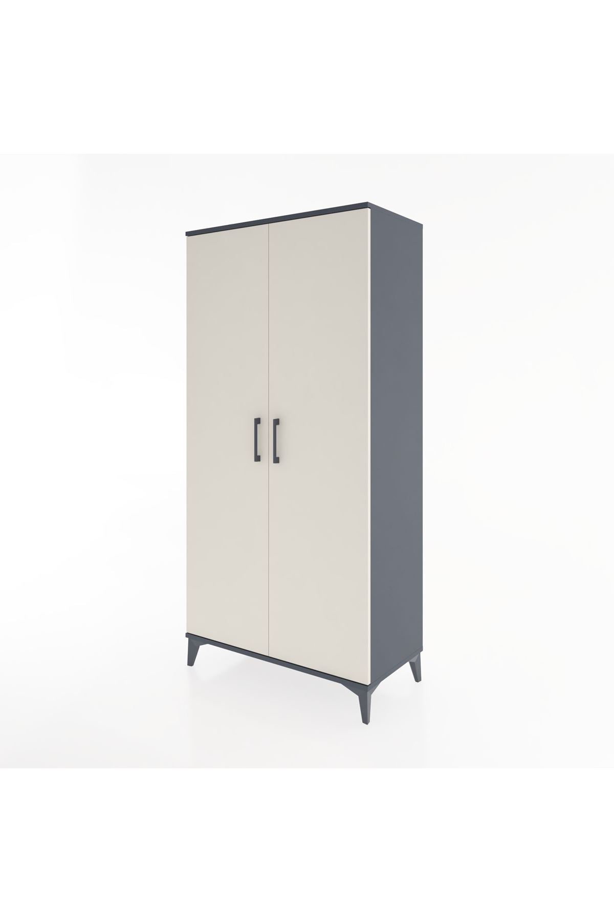 Hyperion Dolap 2 Raflı 2 Kapaklı Tek Askılı 88x44x182 - S57M031V4B