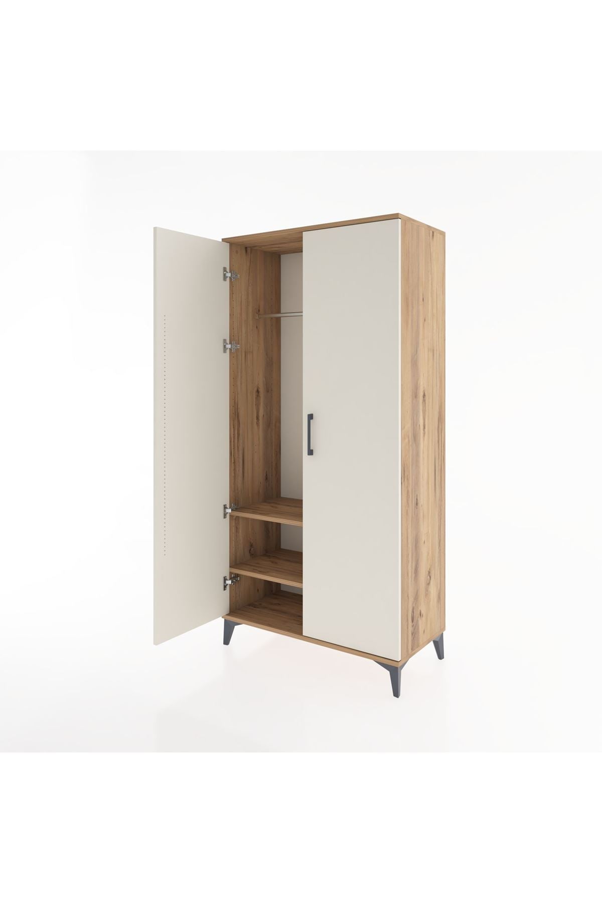 Hyperion Dolap 2 Raflı 2 Kapaklı Tek Askılı 88x44x182 - S57M031V7B