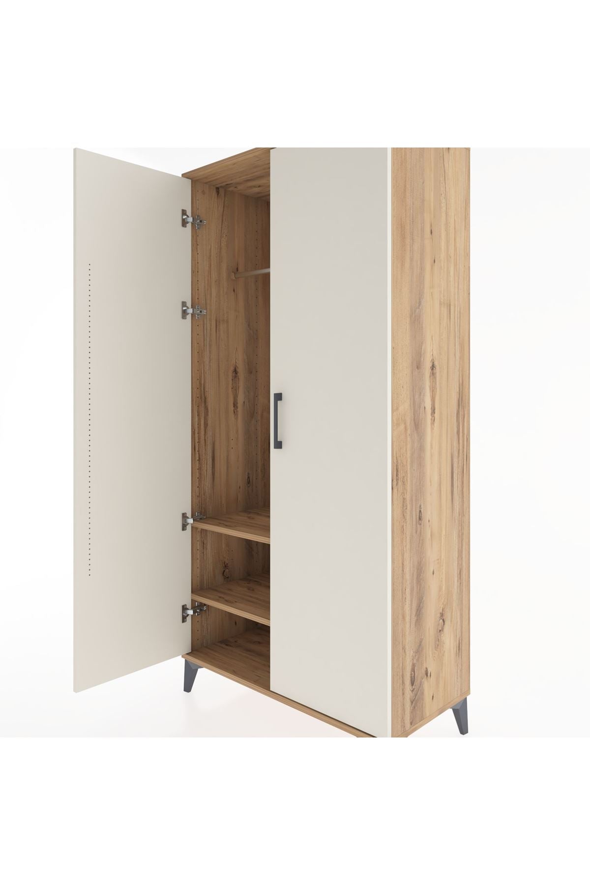 Hyperion Dolap 2 Raflı 2 Kapaklı Tek Askılı 88x44x182 - S57M031V7B