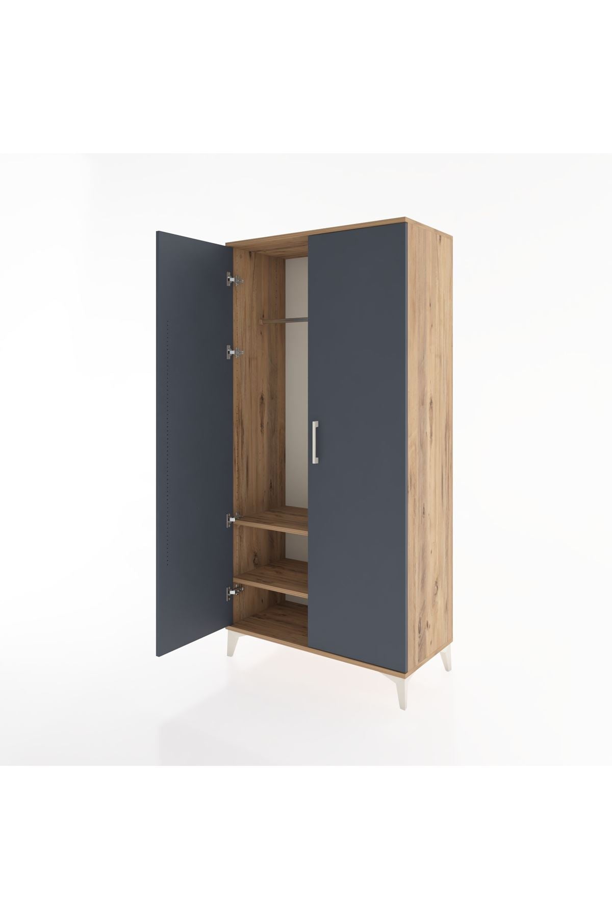 Hyperion Dolap 2 Raflı 2 Kapaklı Tek Askılı 88x44x182 - S57M031V8B