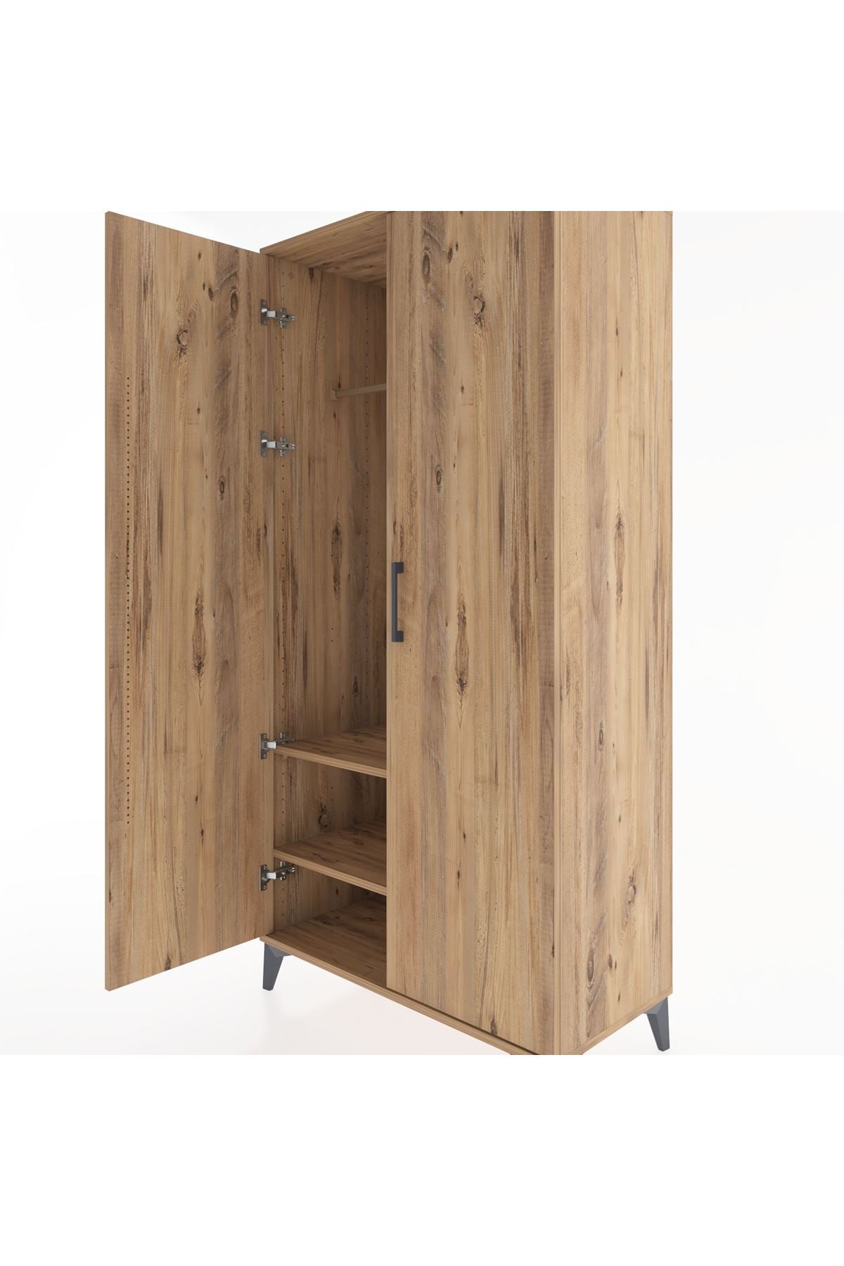 Hyperion Dolap 2 Raflı 2 Kapaklı Tek Askılı 88x44x182 - S57M031V9B