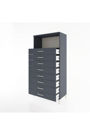 Hyperion Dolap Tek Raflı 8 Çekmeceli 88x44x182 - S57M032V5B