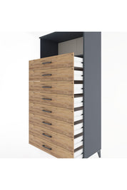 Hyperion Dolap Tek Raflı 8 Çekmeceli 88x44x182 - S57M032V6B