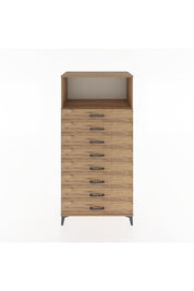 Hyperion Dolap Tek Raflı 8 Çekmeceli 88x44x182 - S57M032V9B