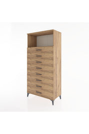 Hyperion Dolap Tek Raflı 8 Çekmeceli 88x44x182 - S57M032V9B