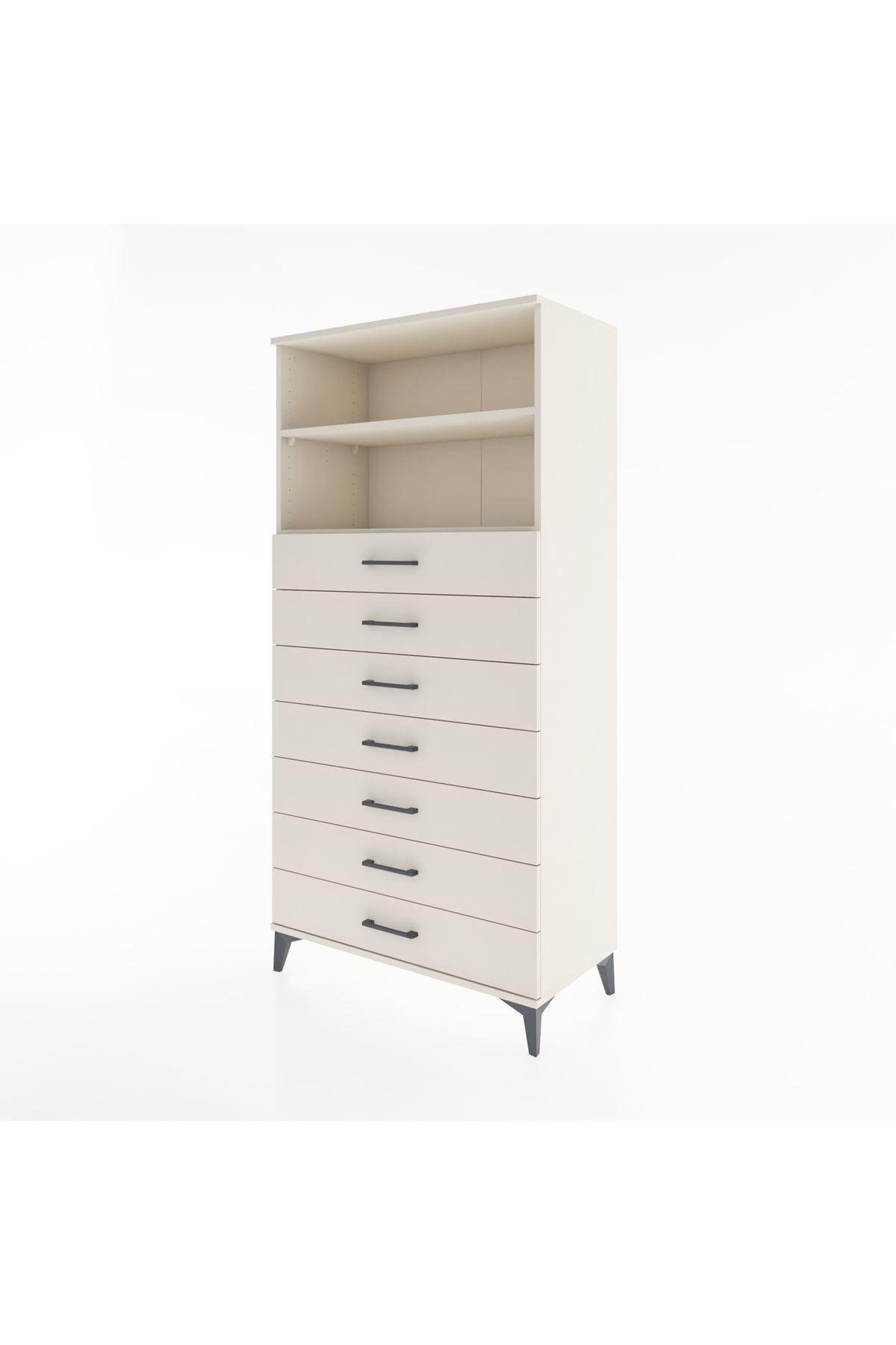Hyperion Dolap 2 Raflı 7 Çekmeceli 88x44x182 - S57M033V1B