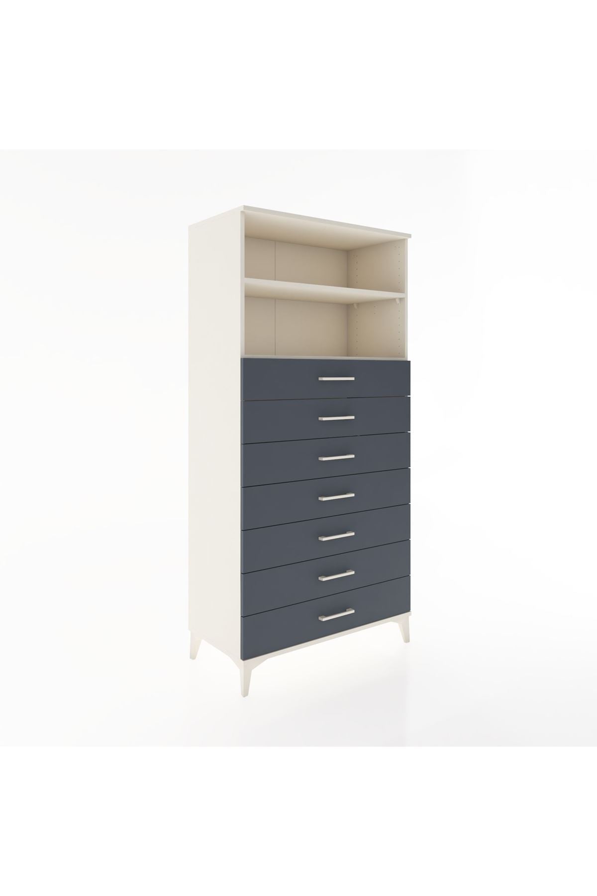 Hyperion Dolap 2 Raflı 7 Çekmeceli 88x44x182 - S57M033V2B