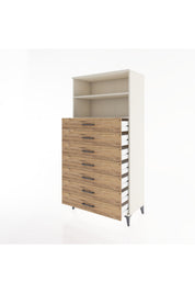 Hyperion Dolap 2 Raflı 7 Çekmeceli 88x44x182 - S57M033V3B