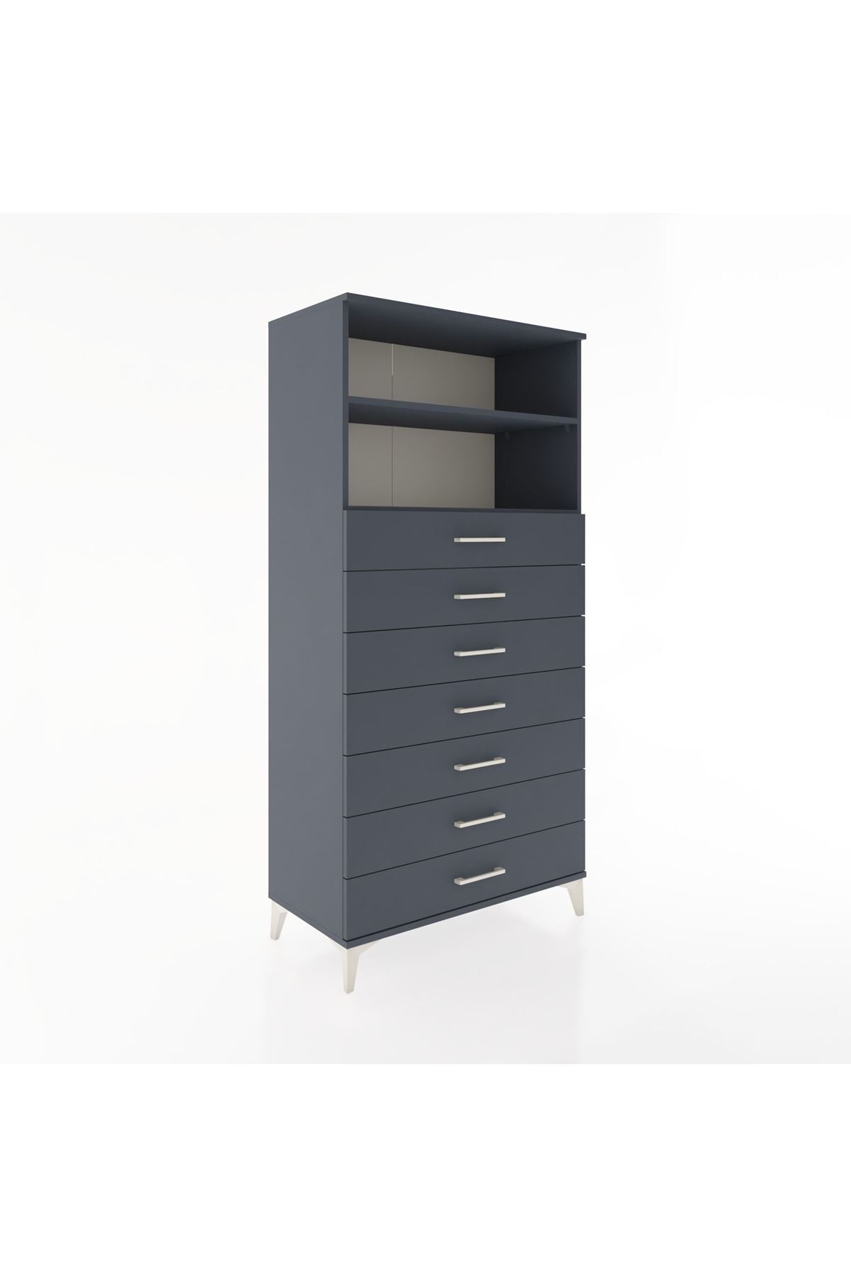 Hyperion Dolap 2 Raflı 7 Çekmeceli 88x44x182 - S57M033V5B