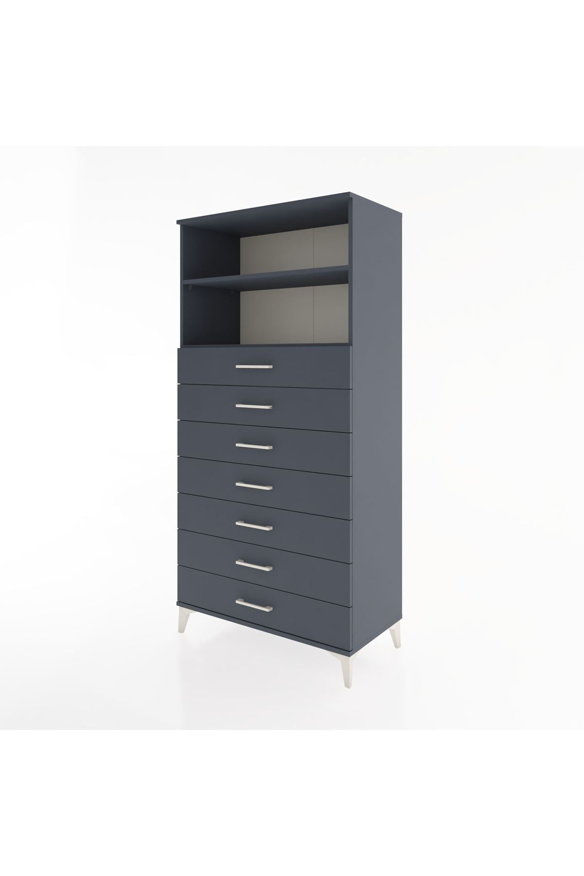 Hyperion Dolap 2 Raflı 7 Çekmeceli 88x44x182 - S57M033V5B