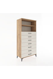 Hyperion Dolap 2 Raflı 7 Çekmeceli 88x44x182 - S57M033V7B