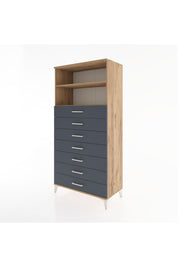 Hyperion Dolap 2 Raflı 7 Çekmeceli 88x44x182 - S57M033V8B