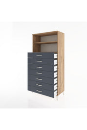 Hyperion Dolap 2 Raflı 7 Çekmeceli 88x44x182 - S57M033V8B