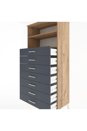 Hyperion Dolap 2 Raflı 7 Çekmeceli 88x44x182 - S57M033V8B