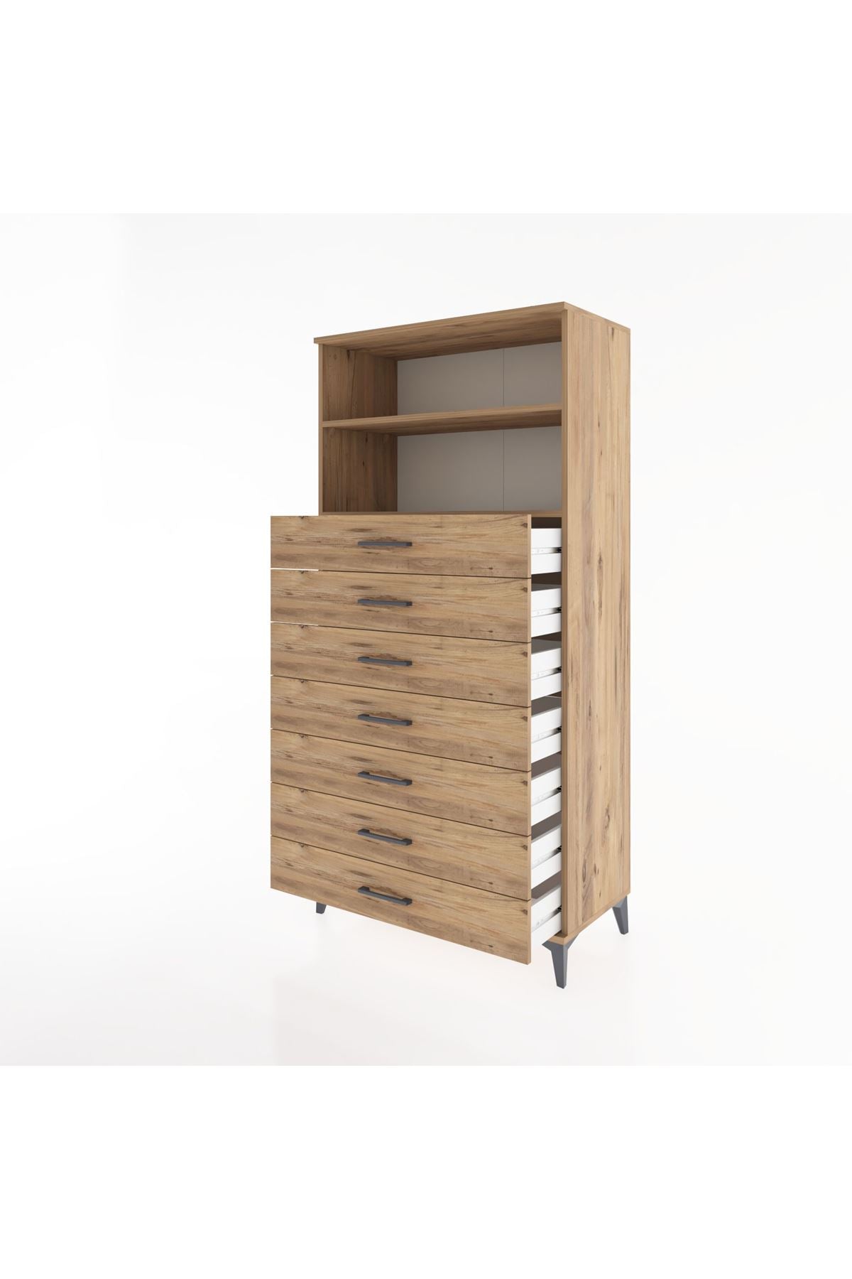 Hyperion Dolap 2 Raflı 7 Çekmeceli 88x44x182 - S57M033V9B