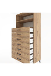 Hyperion Dolap 2 Raflı 7 Çekmeceli 88x44x182 - S57M033V9B