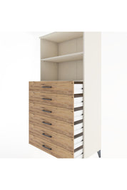 Hyperion Dolap 2 Raflı 6 Çekmeceli 88x44x182 - S57M034V3B