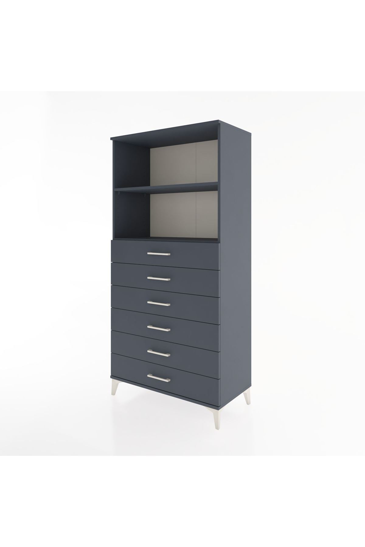 Hyperion Dolap 2 Raflı 6 Çekmeceli 88x44x182 - S57M034V5B