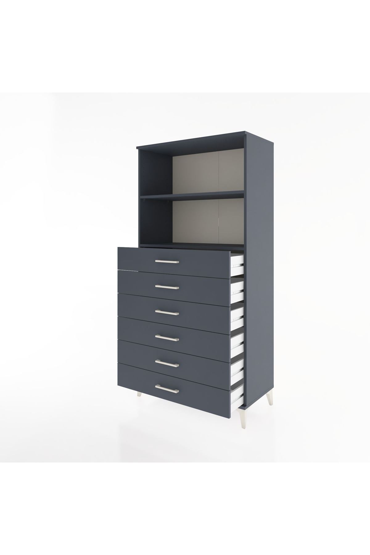 Hyperion Dolap 2 Raflı 6 Çekmeceli 88x44x182 - S57M034V5B