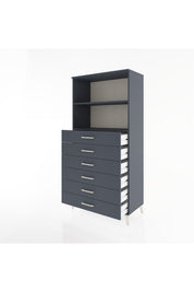 Hyperion Dolap 2 Raflı 6 Çekmeceli 88x44x182 - S57M034V5B